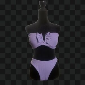 Lavender Bandeau Bikini Set